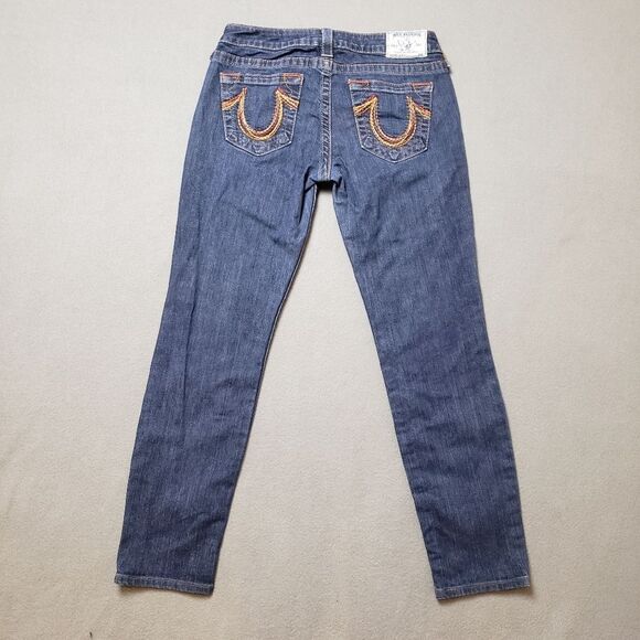 True Religion jeans with thick stitch embroidered pockets skinny size 29 - Picture 1 of 16